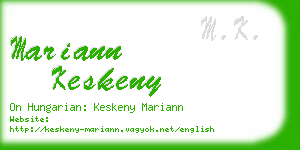 mariann keskeny business card